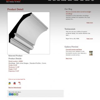 Product detail page desktop view - full page