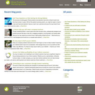 Blog page desktop view - full page