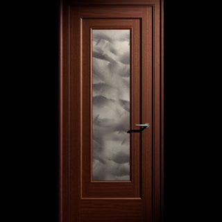 Mahogany, brushed stainless steel