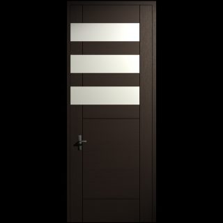 Rift oak, espresso finish, frosted glass